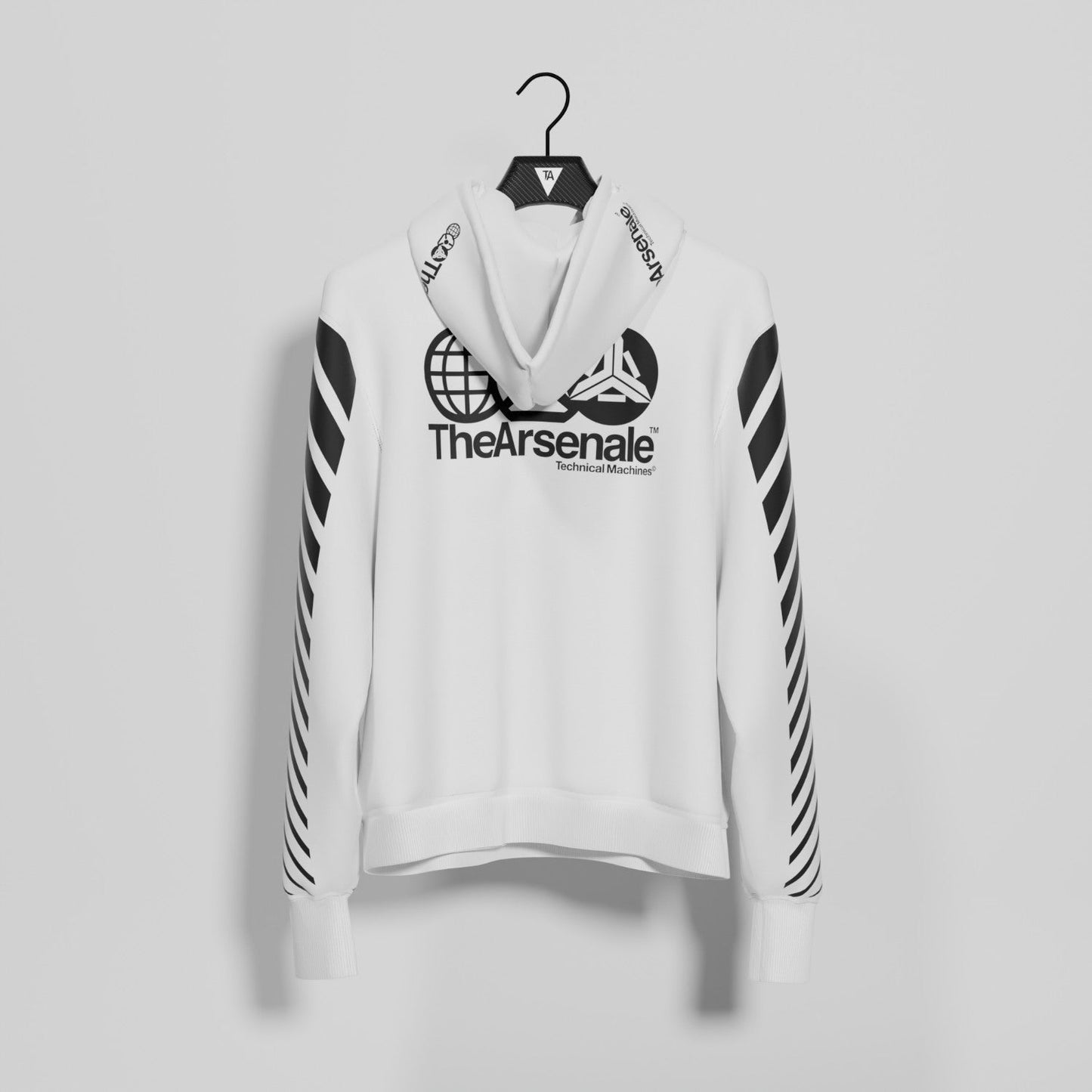 TRANSMISSION HOODIE WHITE - TheArsenale